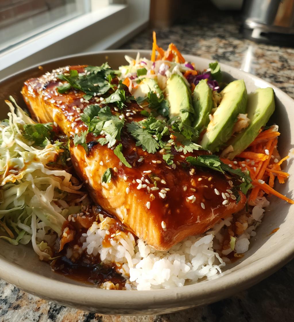Honey Sriracha Salmon Bowls