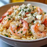 Lemon Feta Orzo Shrimp