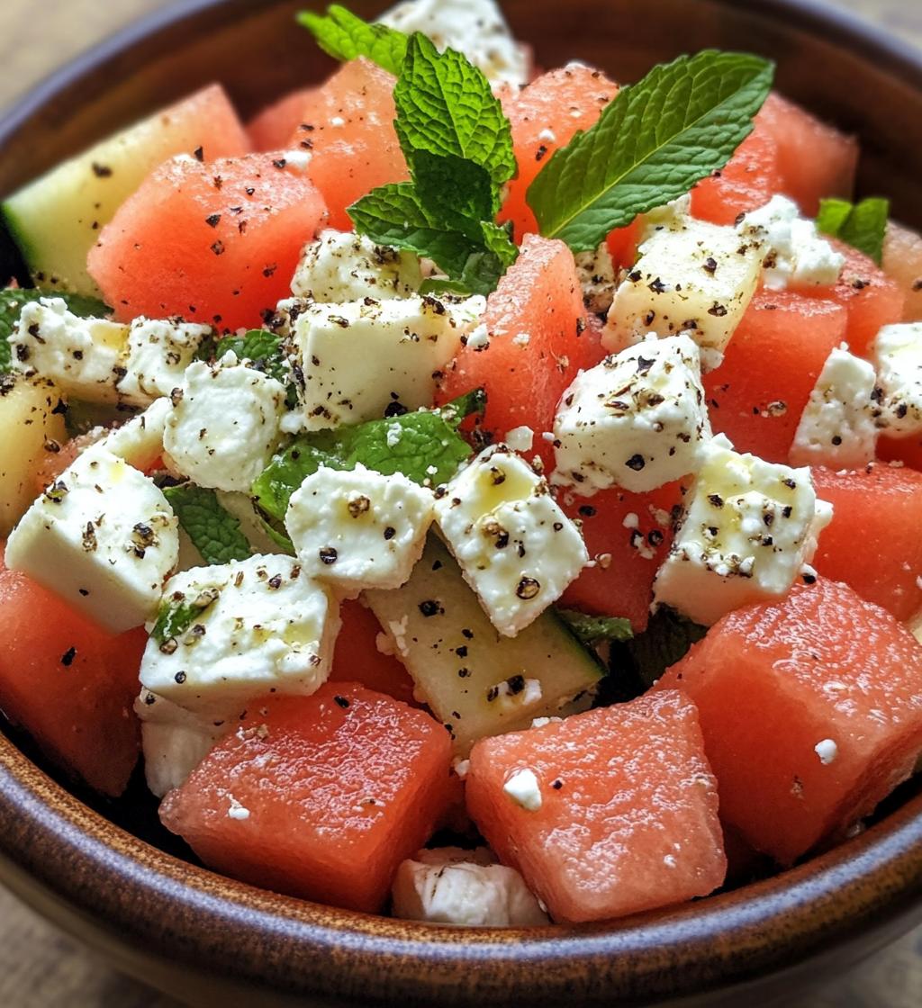 Melon and Feta Tetris Salad