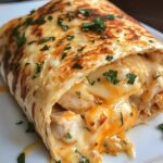 Melty Garlic Chicken Wraps with Cheese