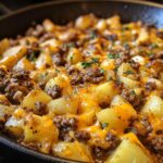 One-Pan Cheesy Meat & Potato Skillet – Recipestasteful | We’re the secret ingredient for home cooks.