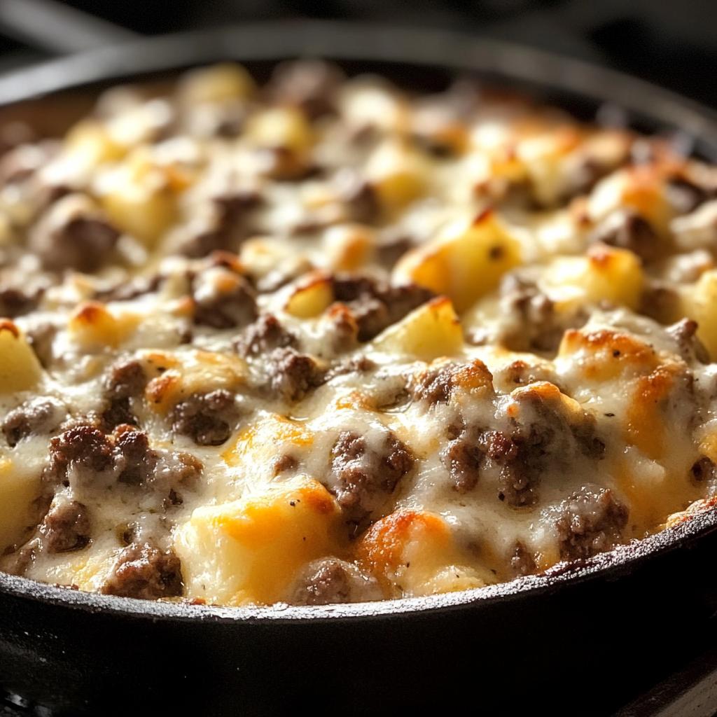 One-Pan Creamy Meat & Potato Skillet | Easy Dinner Recipe in 30 Minutes!