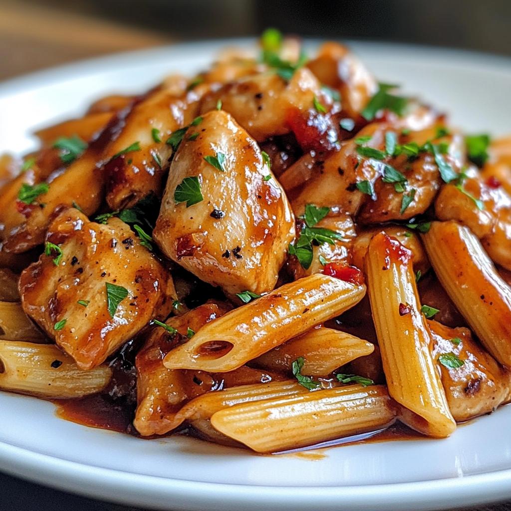 One-Pan Tangy Honey BBQ Chicken Penne