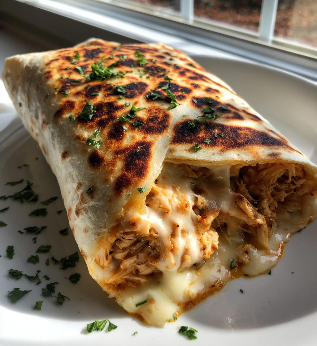 Ooey-Gooey Cheesy Garlic Chicken Wraps You’ll Devour