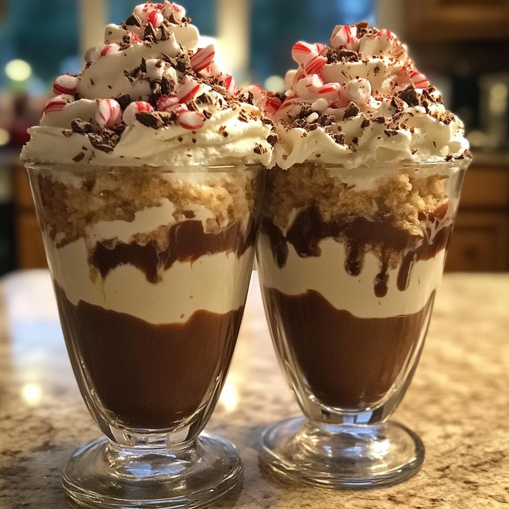 Peppermint Mocha Pudding Parfaits