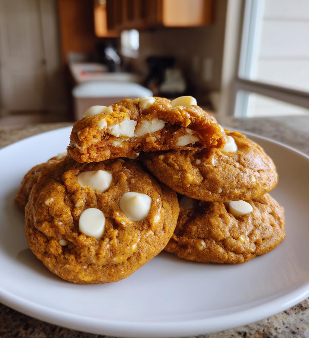 Pumpkin White Chocolate Chip Cookies