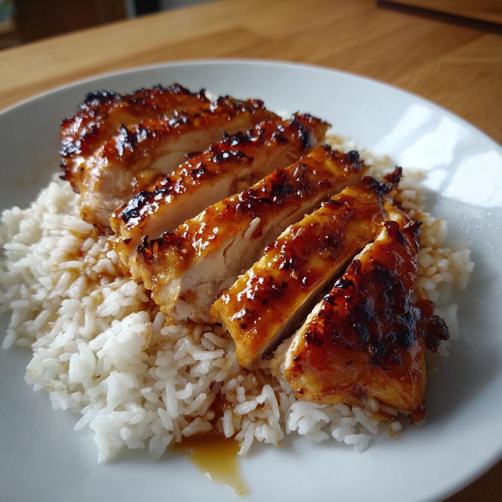 Quick & Healthy Honey BBQ Chicken Rice