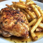 Rosemary Apple Cider Chicken with Crispy Fries