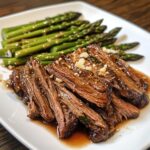 Savory Korean Pot Roast with Grilled Parmesan Asparagus