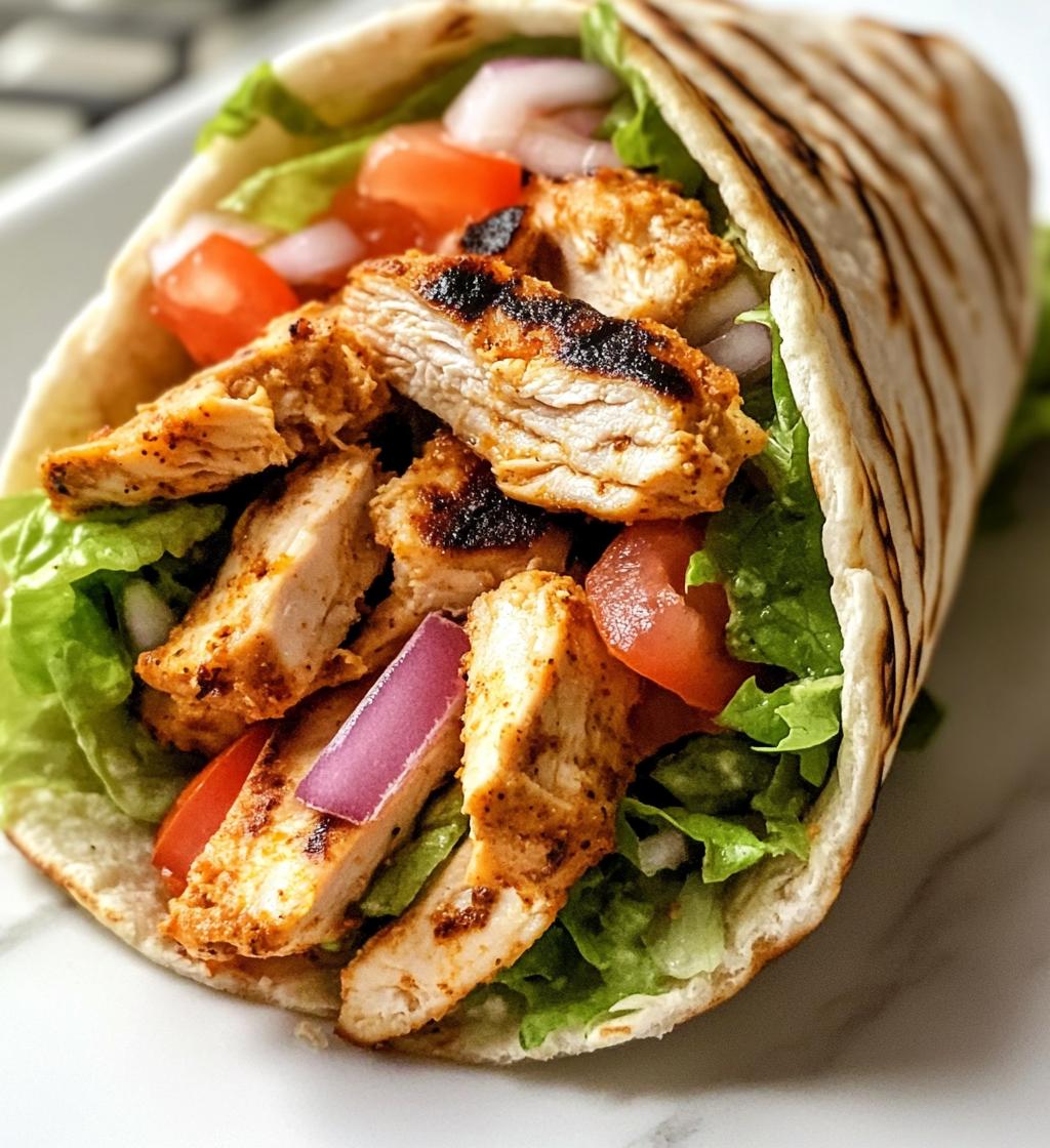 Seasoned Chicken Pita Wraps