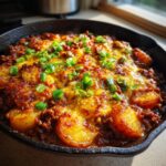 Sloppy Joe Potato Skillet .