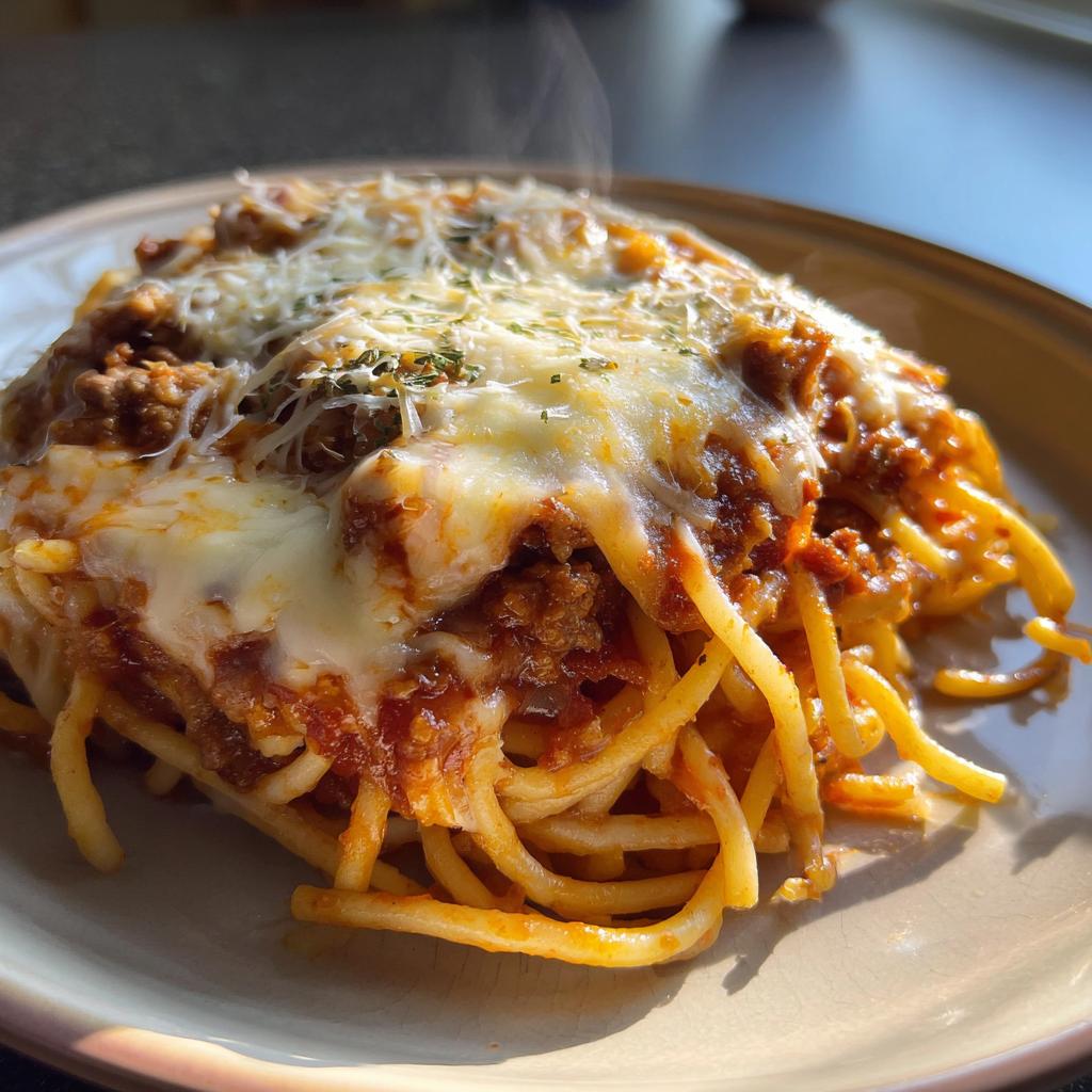 Slow Cooker Spaghetti Casserole
