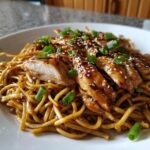 Sticky Garlic Chicken Noodles