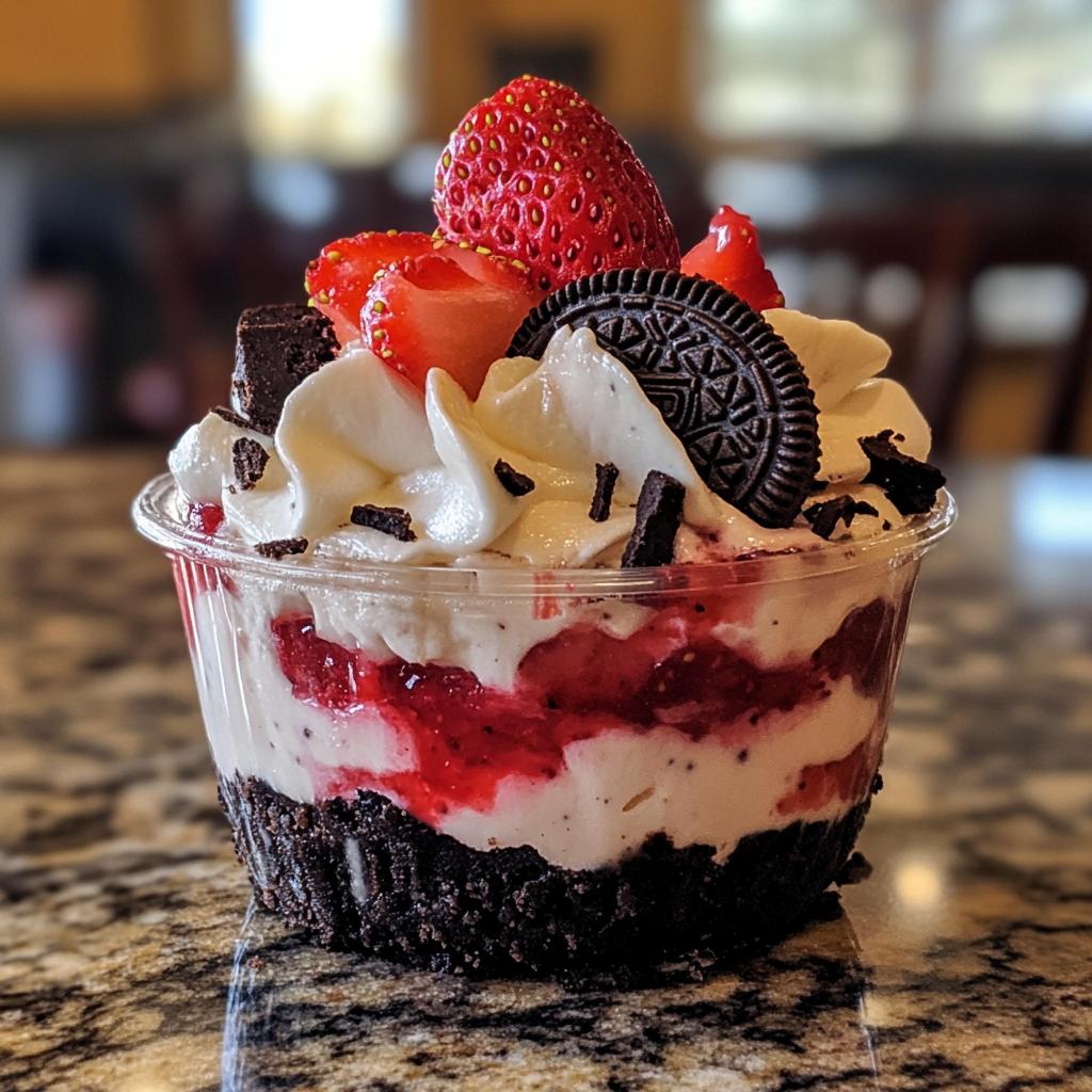 Strawberry Oreo Cheesecake Cup