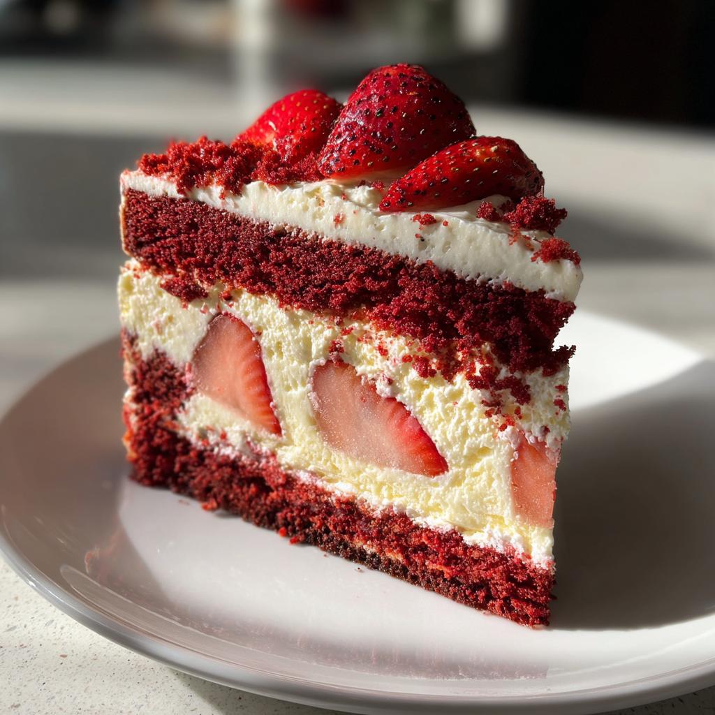 Strawberry Red Velvet Cheesecake