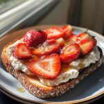 Sweet Ricotta Toast with Strawberries and Honey