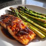 Teriyaki Glazed Salmon with Grilled Asparagus