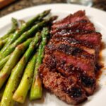 Teriyaki Glazed Steak with Roasted Asparagus