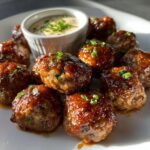 The Best Korean BBQ Meatballs with Spicy Mayo Dip