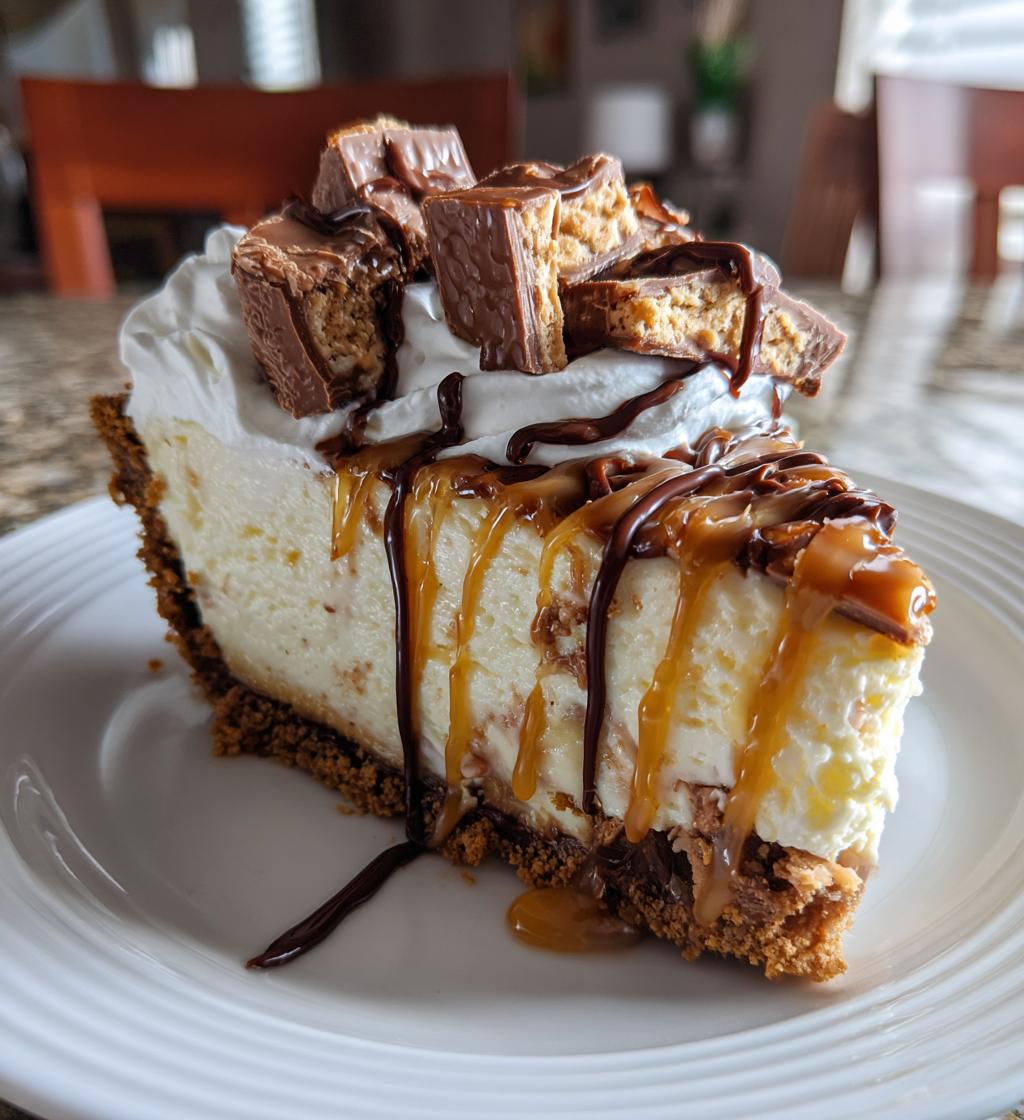 Twix Cheesecake Pie