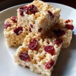 White Chocolate Cranberry Rice Krispie Treats