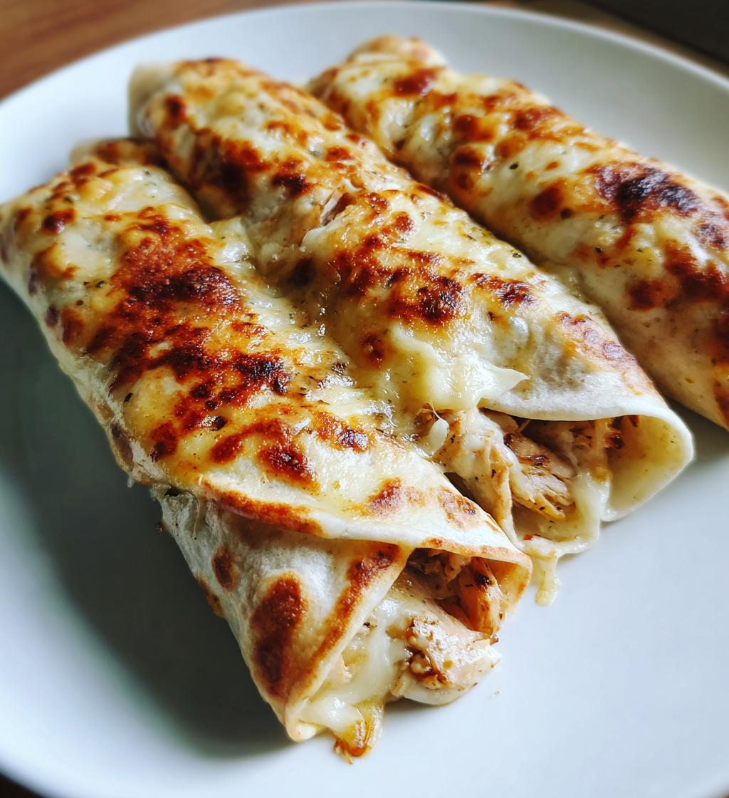 ender Chicken Wraps with Cheese and Aromatic Garlic Delight