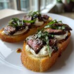 urrata and Steak Crostini