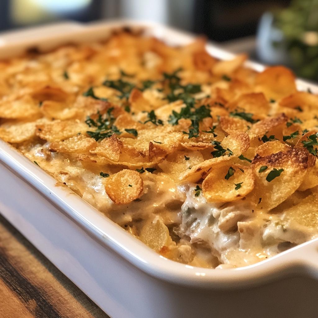 3-Ingredient Rotisserie Chicken Casserole – simple & delicious!
