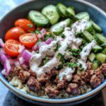 30-Minute Lamb Gyro Bowls with Creamy Sauce – Mediterranean delight!