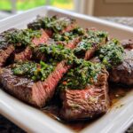 Air Fryer Beef with Chimichurri Sauce