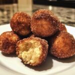 Air Fryer Cinnamon Donut Holes with Sugar Dust
