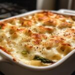 Asparagus and Chicken Alfredo Bake