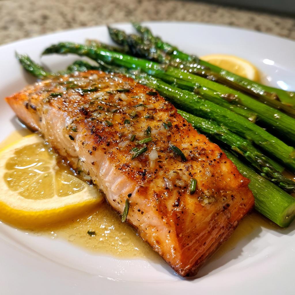 25-Minute Asparagus and Lemon Butter Salmon – Irresistible!