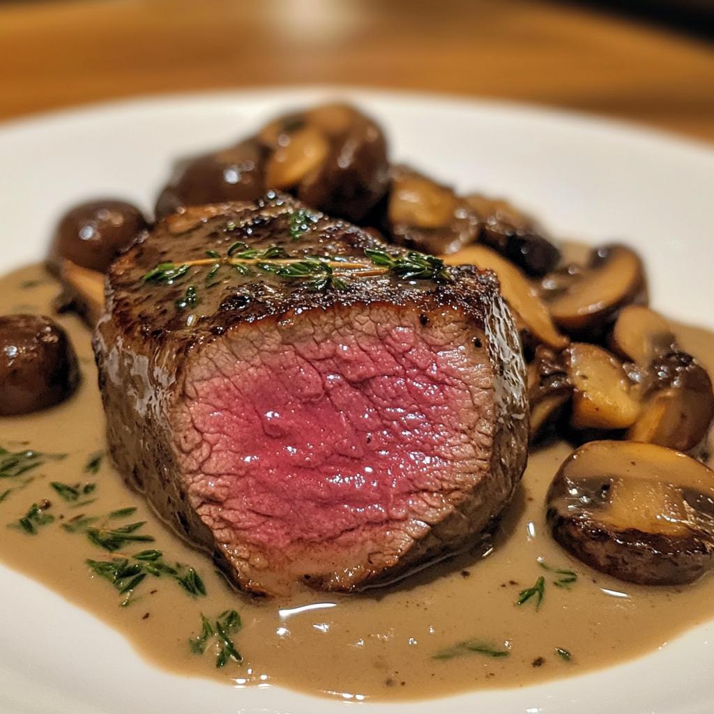 Beef Tenderloin with Creamy Mushroom Sauce – elegant & easy!