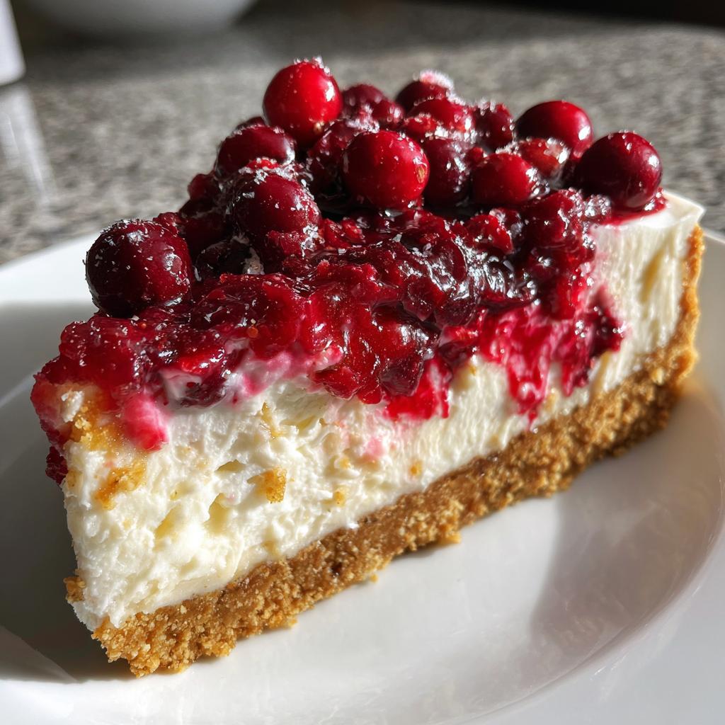 Best No-Bake Cranberry Cheesecake