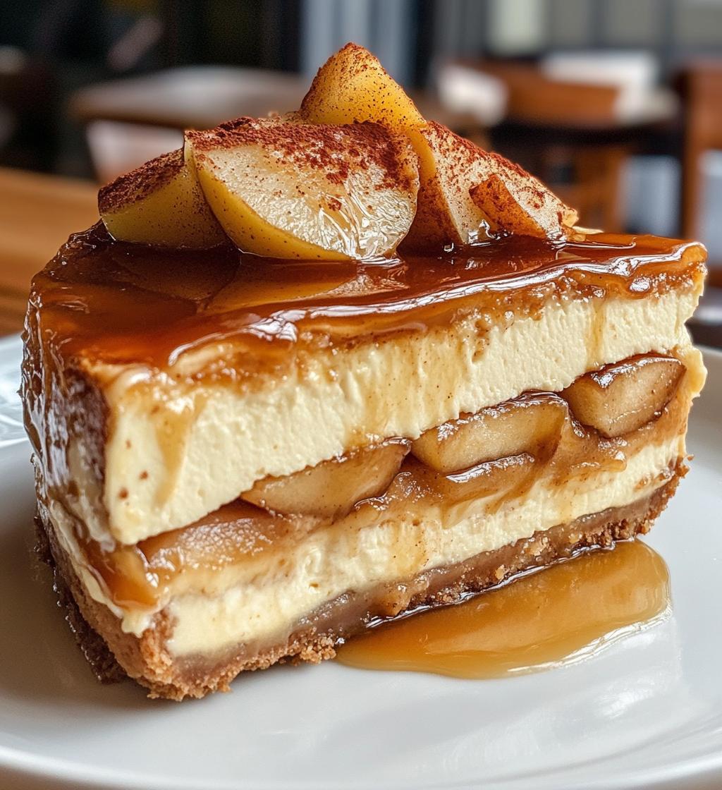 Caramel apple cheesecake fall baking ideas