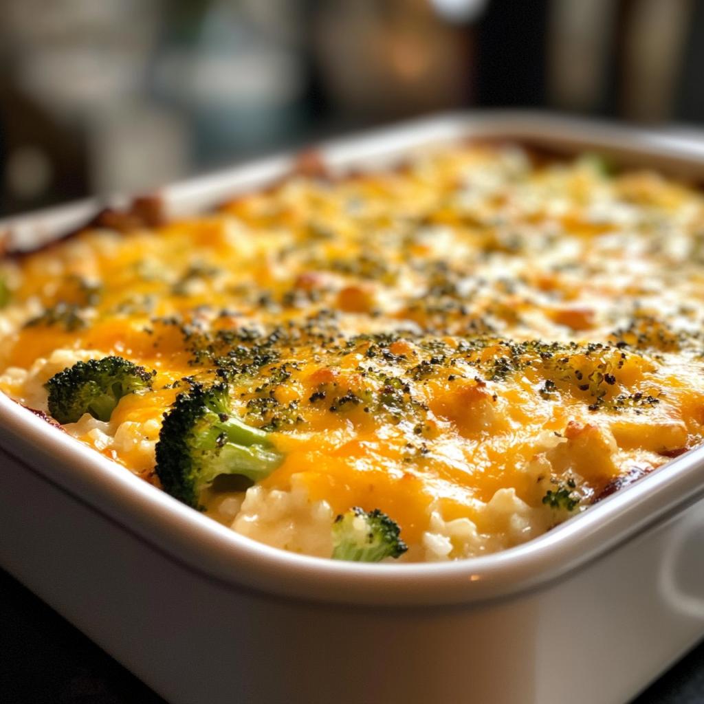 Cheesy Broccoli Rice Casserole