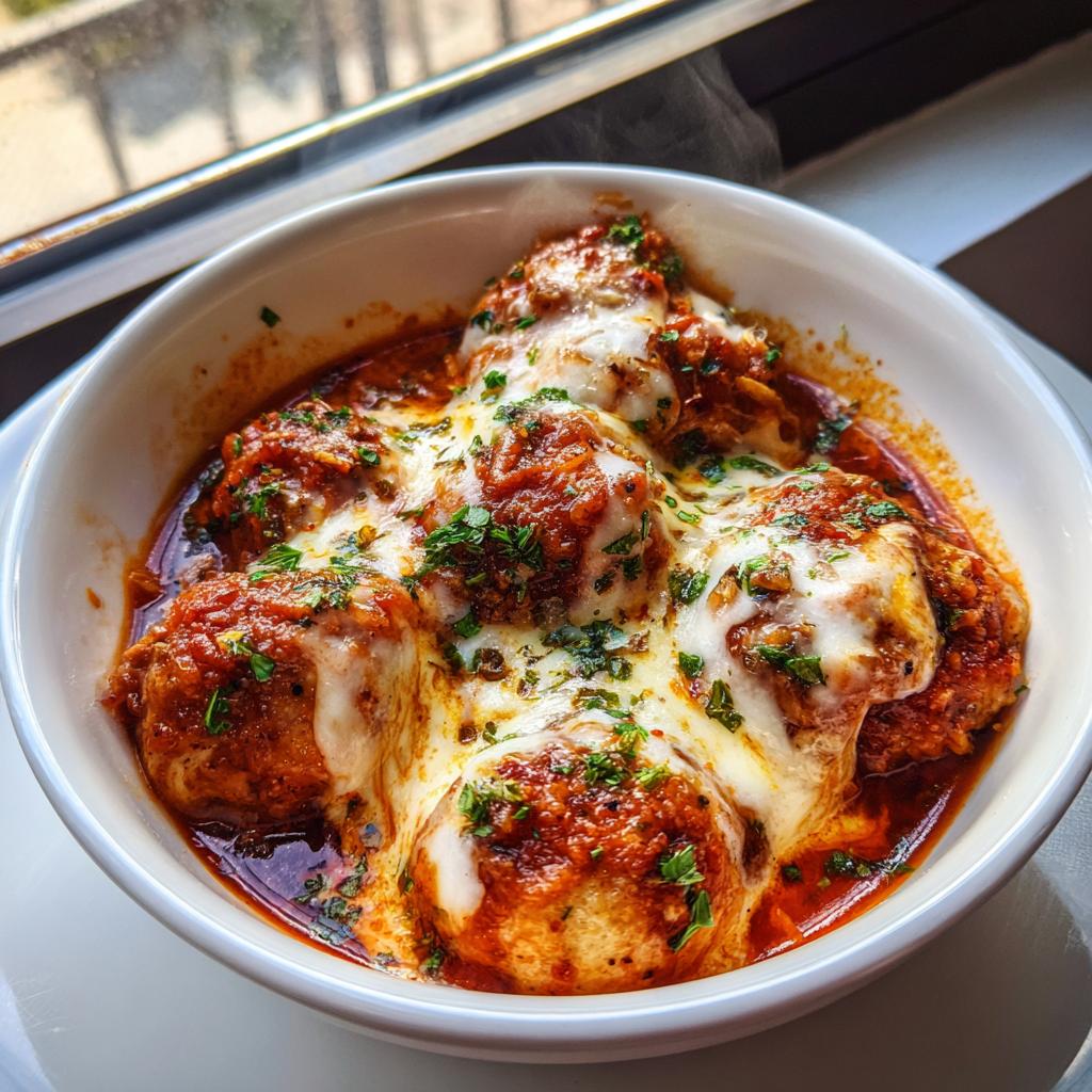 Cheesy Italian Chicken Meatball Stew
