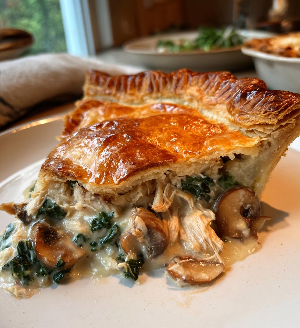Chicken, Kale & Mushroom Pot Pie