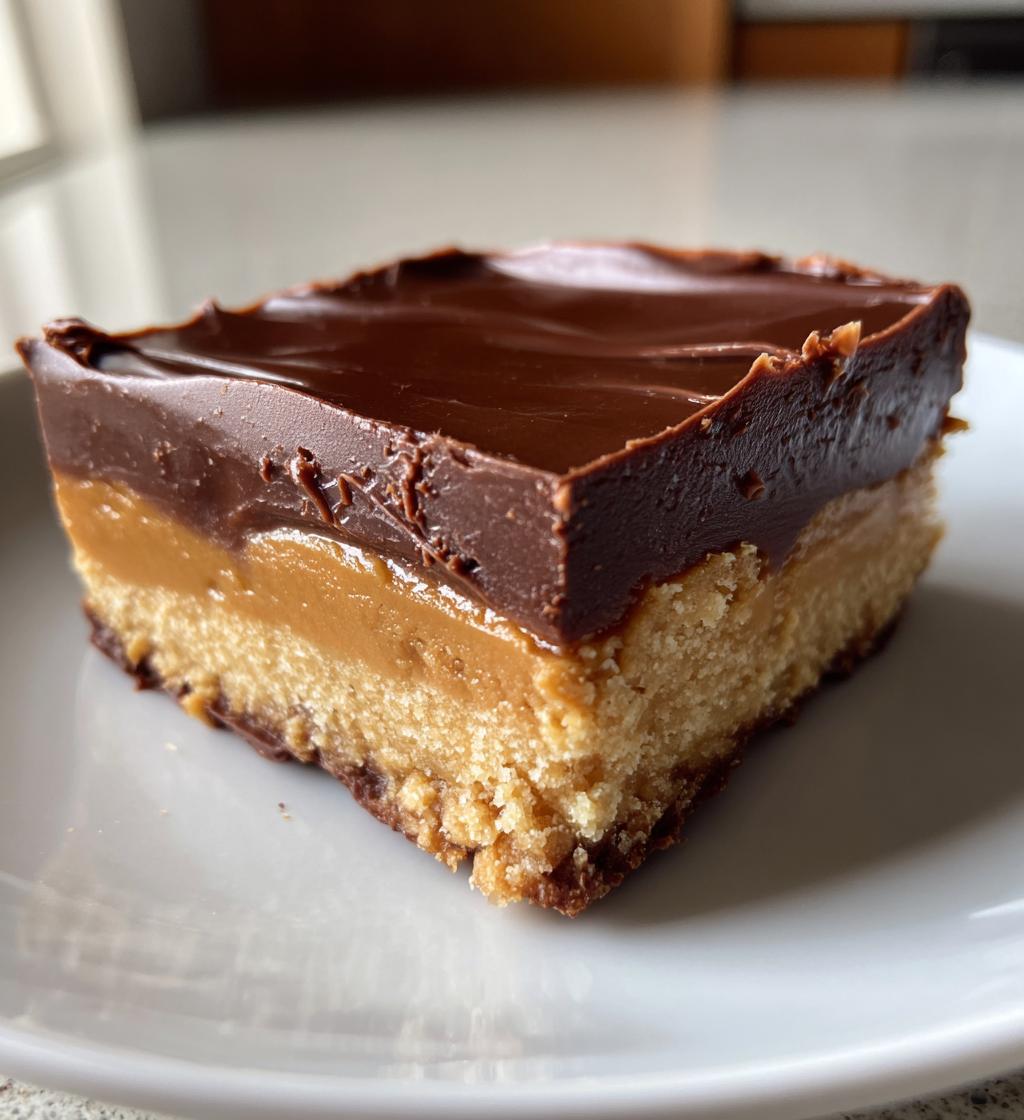 Chocolate Peanut Butter Fudge Bars