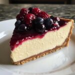Classic New York Cheesecake with Berry Sauce