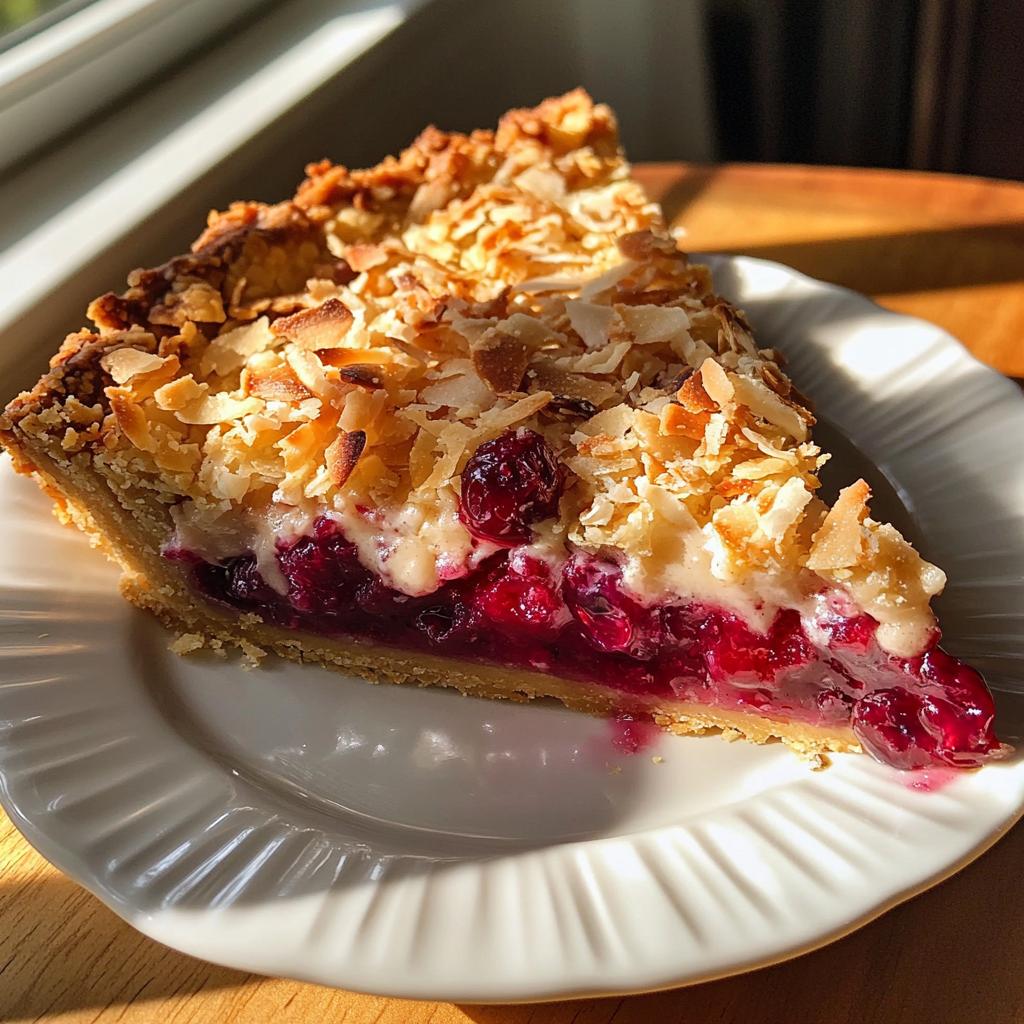 Cranberry Coconut Pie with Buttery Crust
