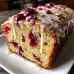 Cranberry Orange Bread with Sweet Vanilla Glaze