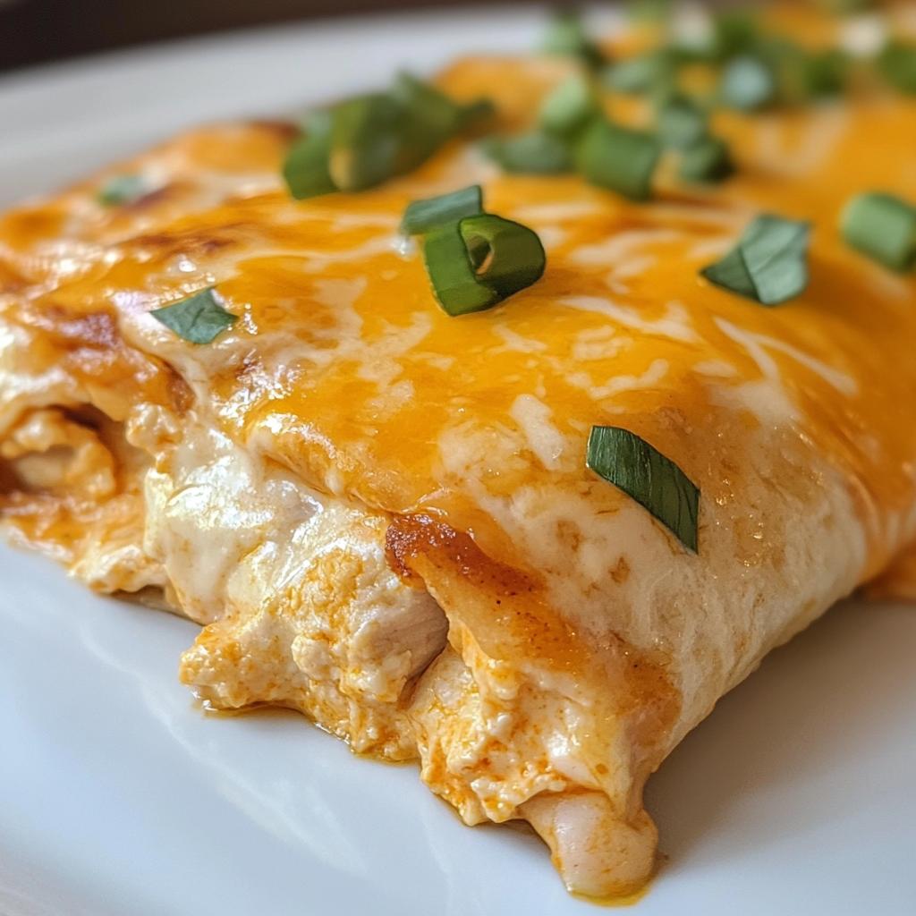 Creamy Buffalo Chicken Enchiladas