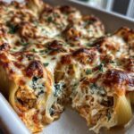 Creamy Chicken and Spinach Stuffed Shells