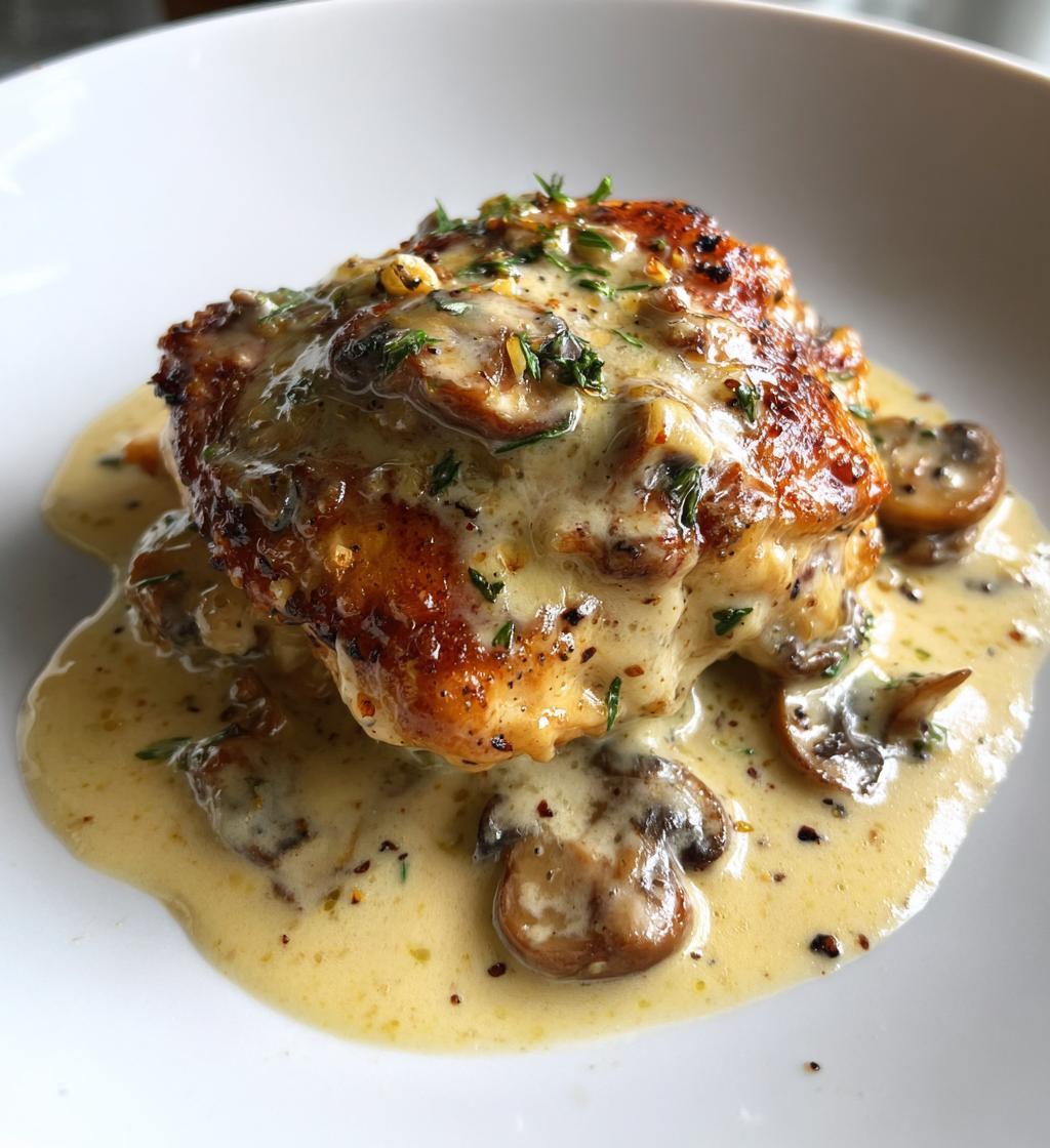 Creamy Mushroom Chicken with Parmesan
