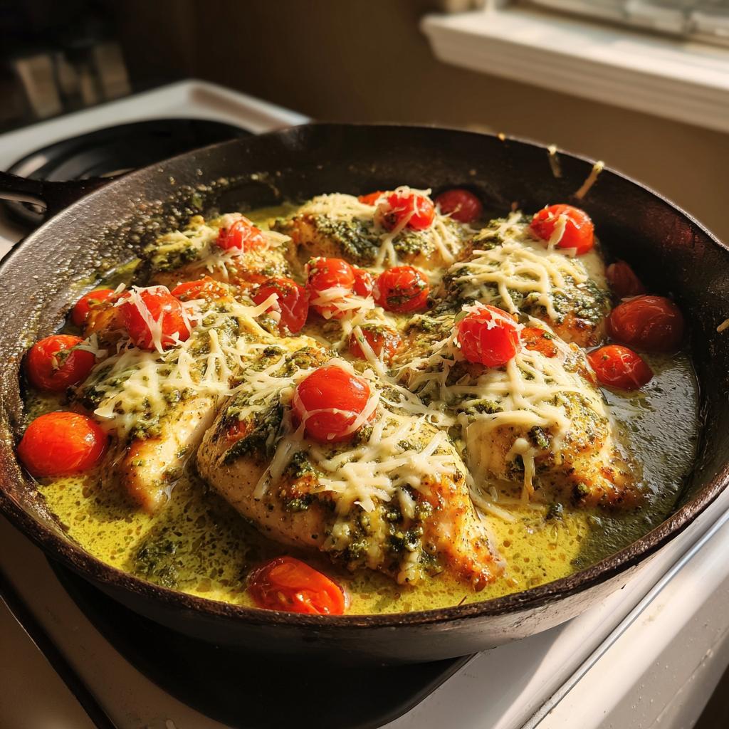 Creamy Pesto Chicken Skillet
