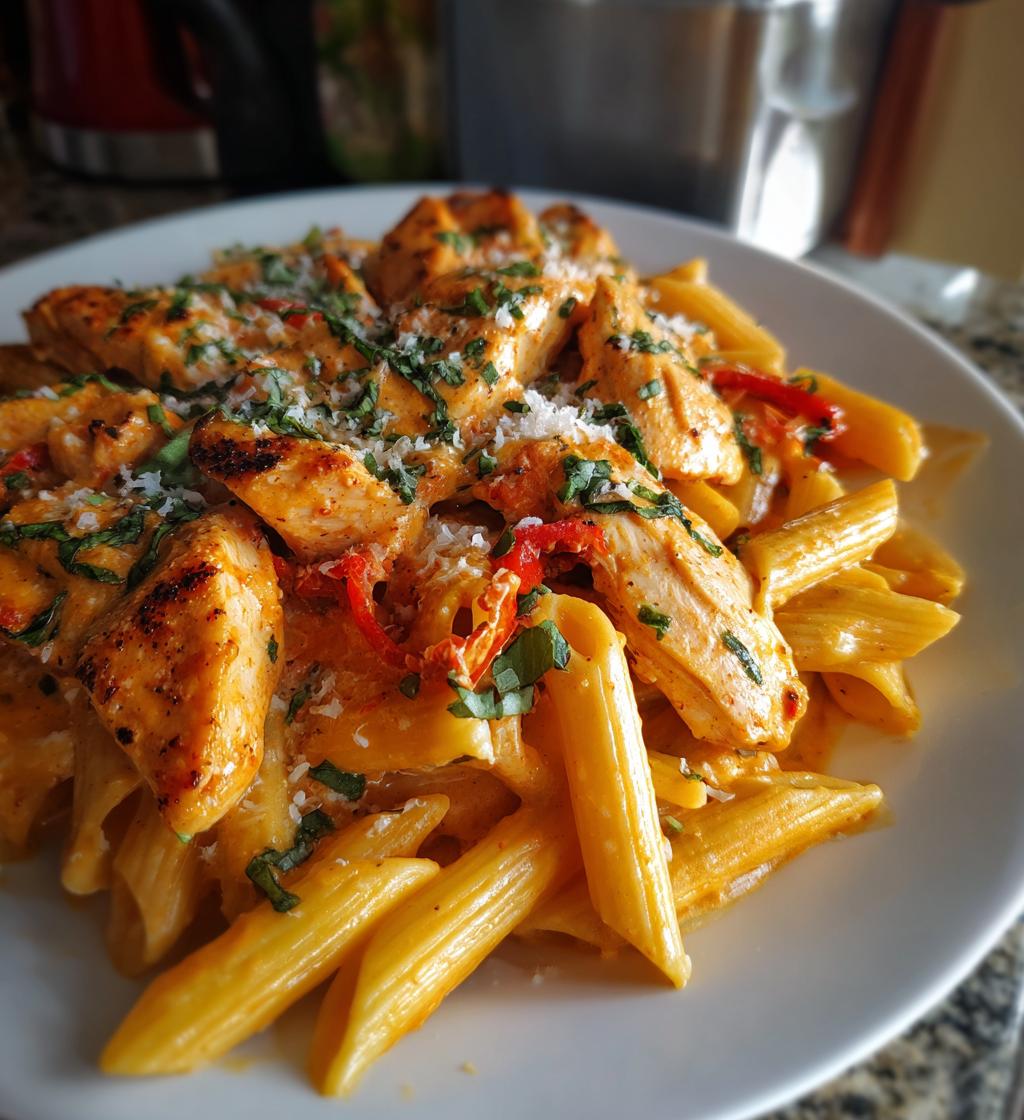 Creamy Roasted Red Pepper Chicken Pasta