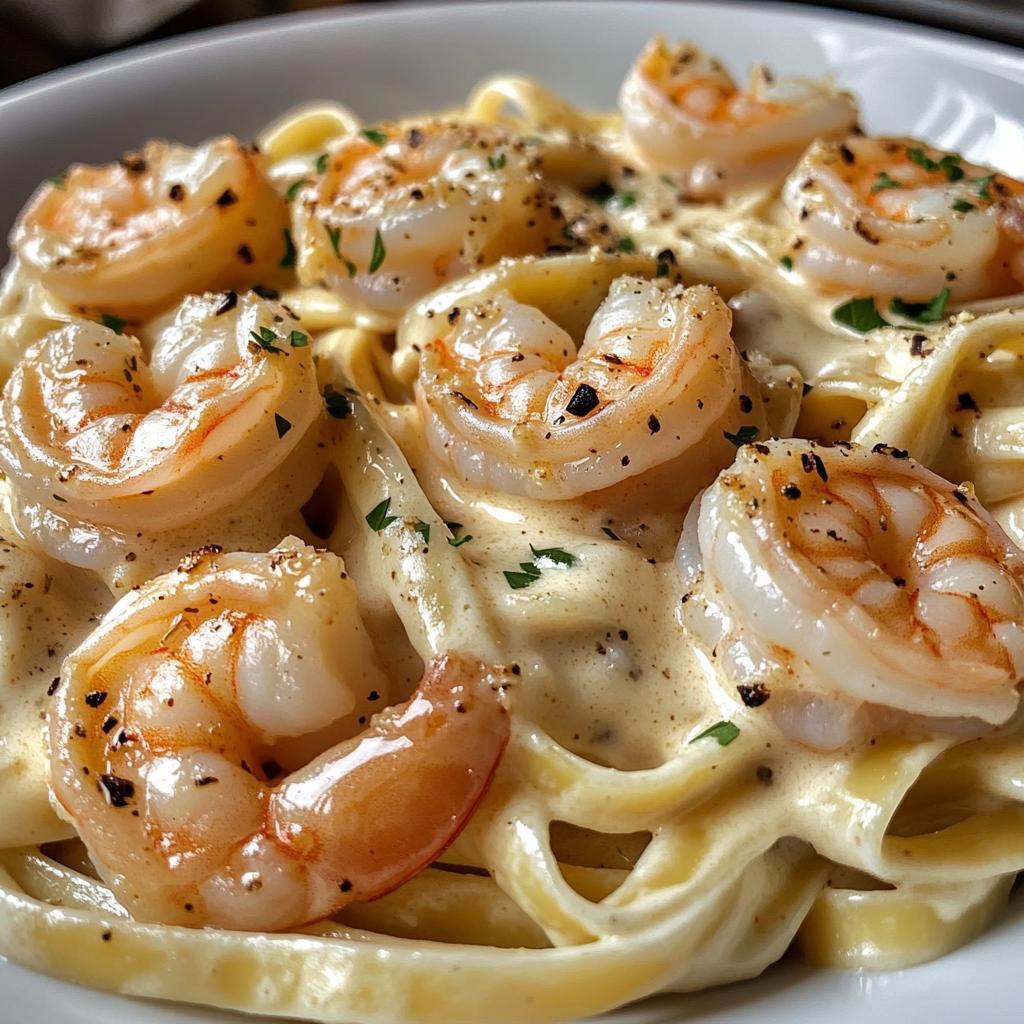 Creamy Shrimp Alfredo with Garlic Parmesan Sauce