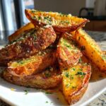 Crispy Garlic Parmesan Potato Wedges